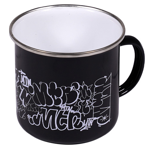 MONTANA COLORS MTN Metal Enamel Mug STYLES - black/white