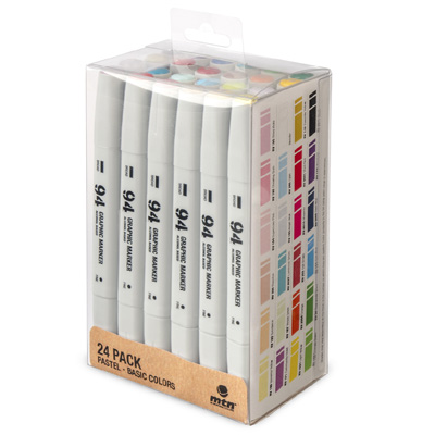 MTN 94 Graphic Twin Marker 24er Set Pastel - Basic Colors