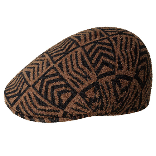 KANGOL Flat Cap 507 NETWORK - mahogany/black