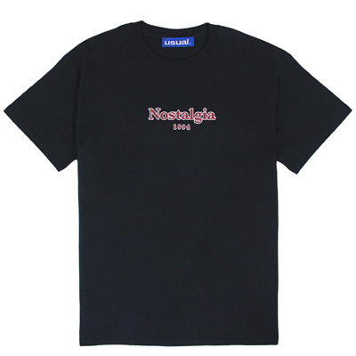 USUAL T-Shirt NOSTALGIA black/red