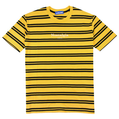 USUAL T-Shirt RIGA STRIPE yellow/black