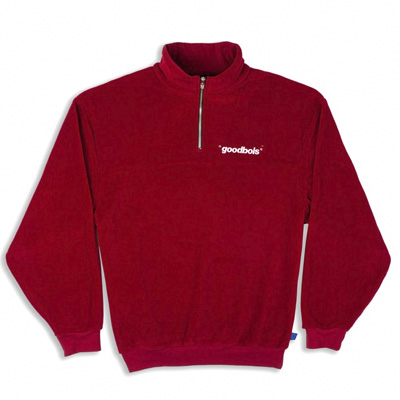 GOODBOIS Fleece Jacket OFFICIAL HALFZIP burgundy