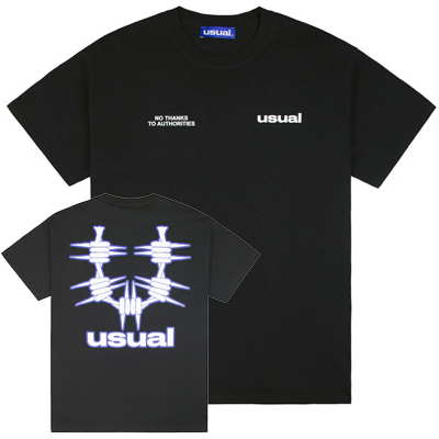 USUAL T-Shirt OUTLINE black