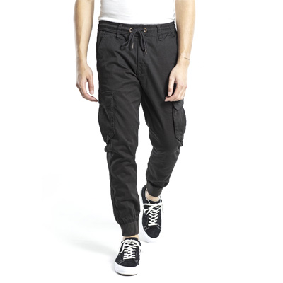 Reell - REELL Jogger Pants REFLEX RIB CARGO - black denim - Non