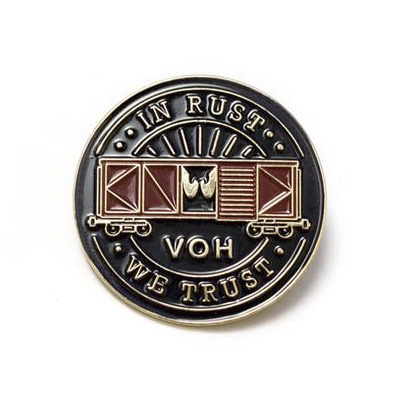 Vandals on Holidays Pin In Rust We Trust