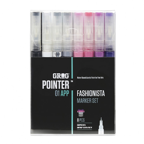 GROG Pointer 01 APP Marker 8er Set - Fashionista