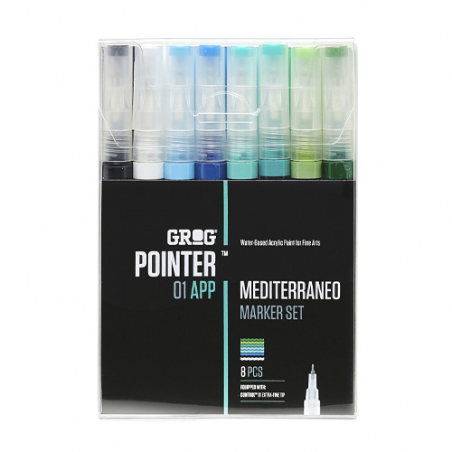 GROG Pointer 01 APP Marker 8er Set - Mediterraneo