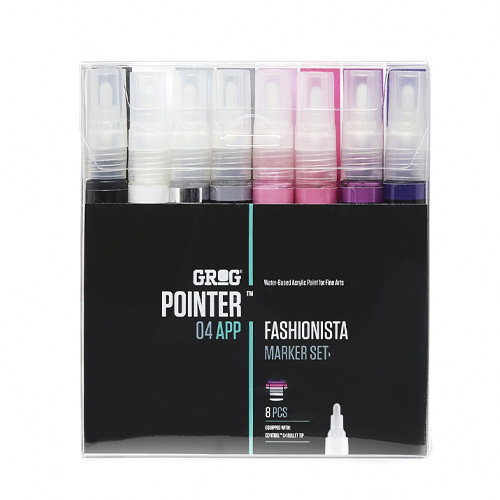 GROG Pointer 04 APP Marker 8er Set - Fashionista