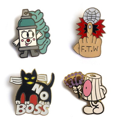 YUBIA & POLFISH Pins 4er Pack II