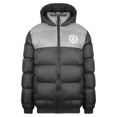 UNFAIR ATHLETICS Winter Jacket PUFFER black/heather grey