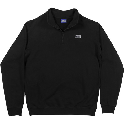SELVA Sweater SUNSET QUARTER ZIP black