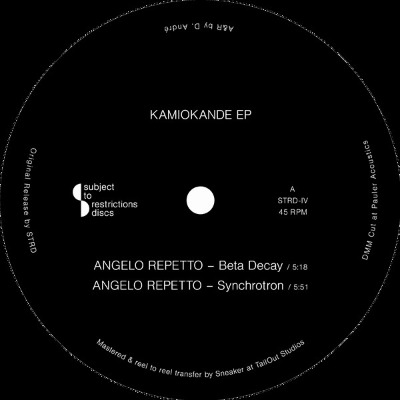 Angelo Repetto - Kamiokande EP - Vinyl 12"