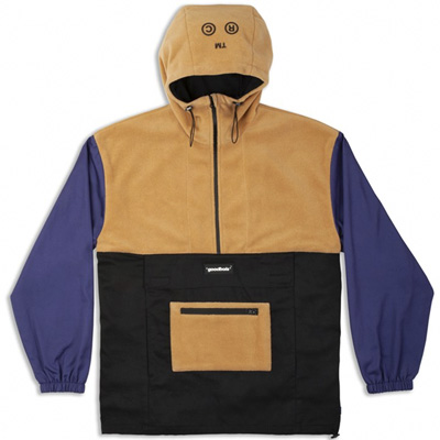 GOODBOIS Jacket RAW FLEECE ANORAK sand/black/purple