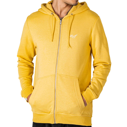 REELL Zip Staple Terry HOODIE - moon yellow