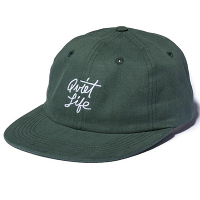 THE QUIET LIFE Polo Hat SCRIPT hunter green