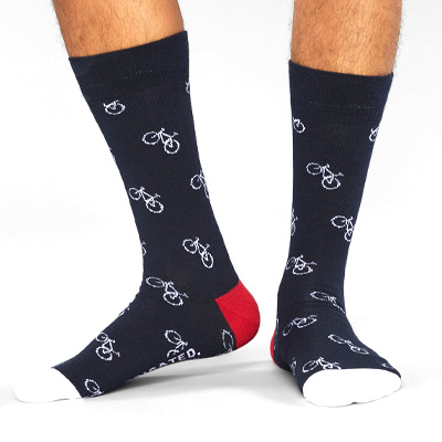 DEDICATED Socken SIGTUNA BIKE PATTERN - navy