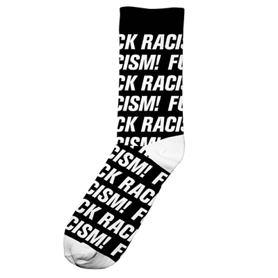 DEDICATED Socken SIGTUNA FUCK RACISM PATTERN black