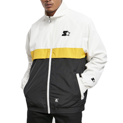 STARTER Trainerjacke THREE TONED white/black/golden