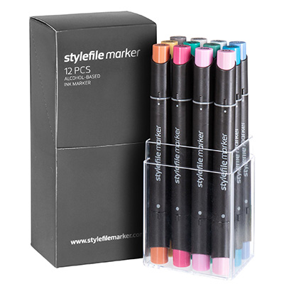 STYLEFILE Marker Set of 12 MULTI 44