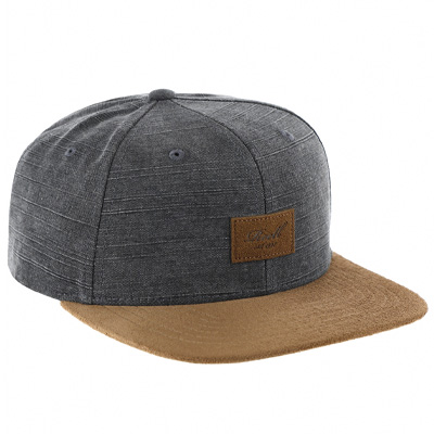 REELL Snap Back Cap SUEDE - washed black
