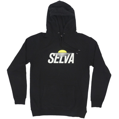 SELVA Hoody SUNSET LOGO - black/yellow