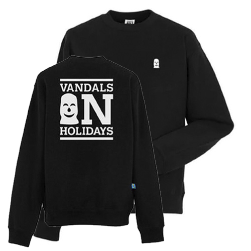 VANDALS ON HOLIDAYS Sweater LOGO BACK - black