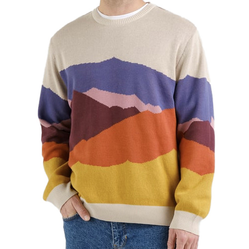 DEDICATED Knit Sweater MORA LANDSCAPE - beige