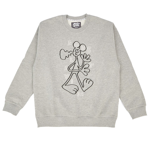 LOUSY LIVIN Crewneck SPACE KID - heather grey