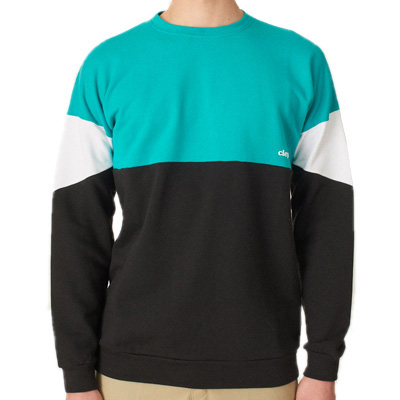 CLEPTOMANICX Sweater DROP 91 columbia/black/white