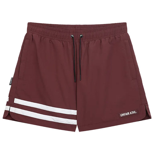 UNFAIR ATHLETICS Swim Shorts DMWU STRIPES - burgundy