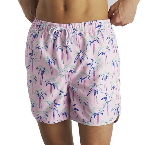 DEDICATED Swim Shorts CRAYON PALMS - pink