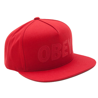 OBEY Snap Back Cap THE CITY LOGO red/red