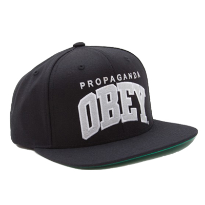 OBEY Snap Back Cap THROW BACK black/grey