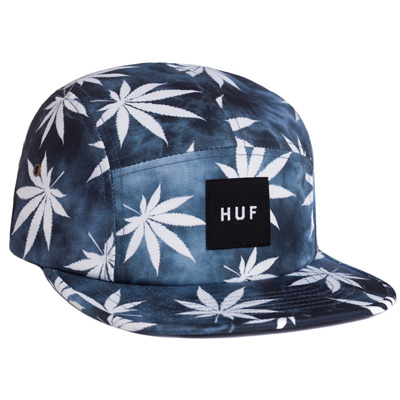 HUF 5Panel Cap TIE DYE PLANTLIFE black