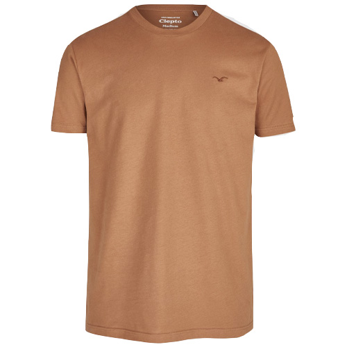 CLEPTOMANICX T-Shirt LIGULL REGULAR - caramel cafe