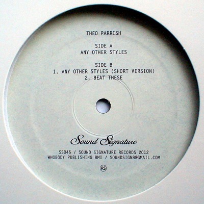 Theo Parrish - Any Other Styles - Vinyl 12"