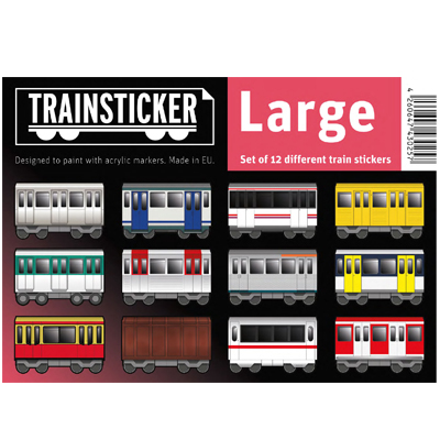 TRAINSTICKER Sticker Pack MIXED Large (12 pcs)