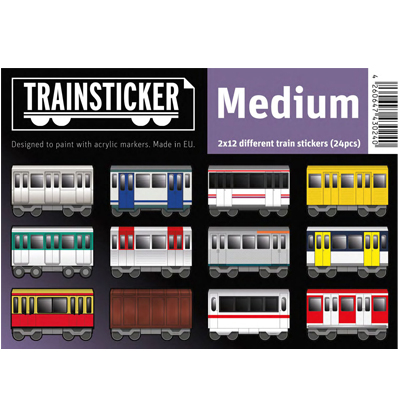 TRAINSTICKER Sticker Pack MIXED Medium (24 pcs)