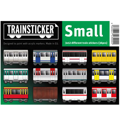 TRAINSTICKER Sticker Pack MIXED Small (36 pcs)