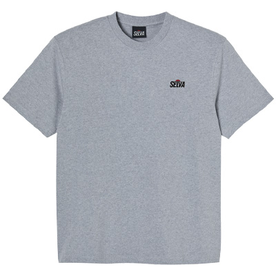 SELVA T-Shirt CHEST SUNSET LOGO - heather grey