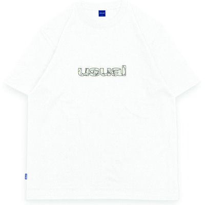 USUAL T-Shirt CRACKED white