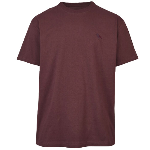 CLEPTOMANICX T-Shirt EMBROIDERY GULL MONO - tawny port