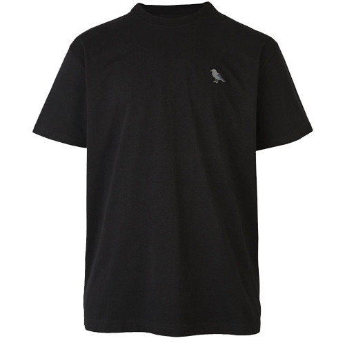 CLEPTOMANICX T-Shirt EMBROIDERY GULL MONO - black