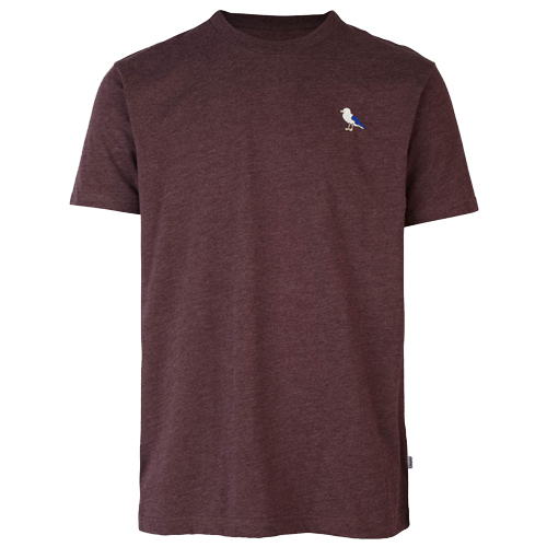 CLEPTOMANICX T-Shirt EMBRO GULL - heather tawny port