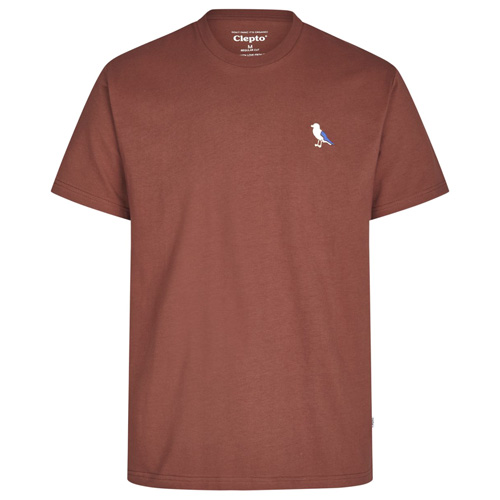 CLEPTOMANICX T-Shirt EMBRO GULL - smoked paprica