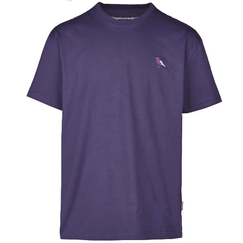 CLEPTOMANICX T-Shirt EMBROIDERY GULL MONO - gothic grape