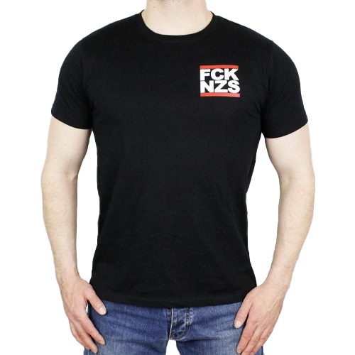 TRUE REBEL T-Shirt FCK NZS POCKET PRINT - black