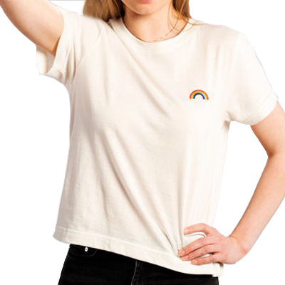 DEDICATED Girl Shirt MYSEN RAINBOW - off white