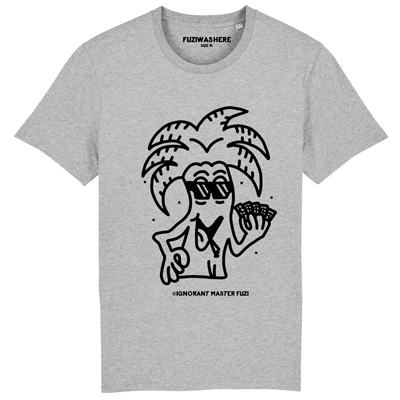 FUZI T-Shirt HUSTLER grey