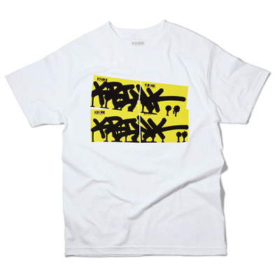 KRINK T-Shirt SUPER PERMANENT STICKER - white